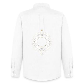 Sun Ring Circuit Design - Men's Oxford Shirt by Stanley/Stella - white - Back - AI Model Male 185 dark (185cm)