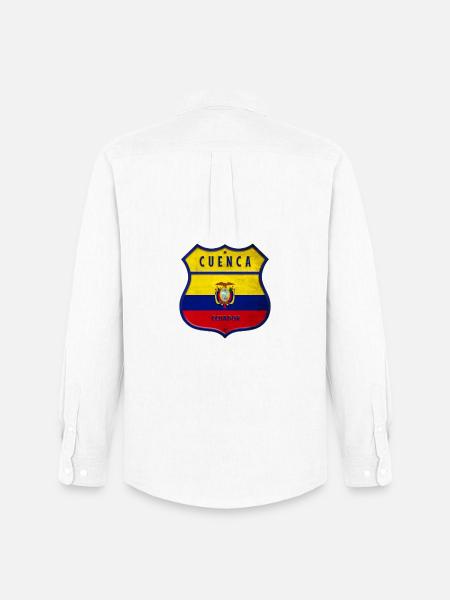 Cuenca Drapeaux de l'Equateur - Chemise Oxford homme Stanley/Stella - blanc