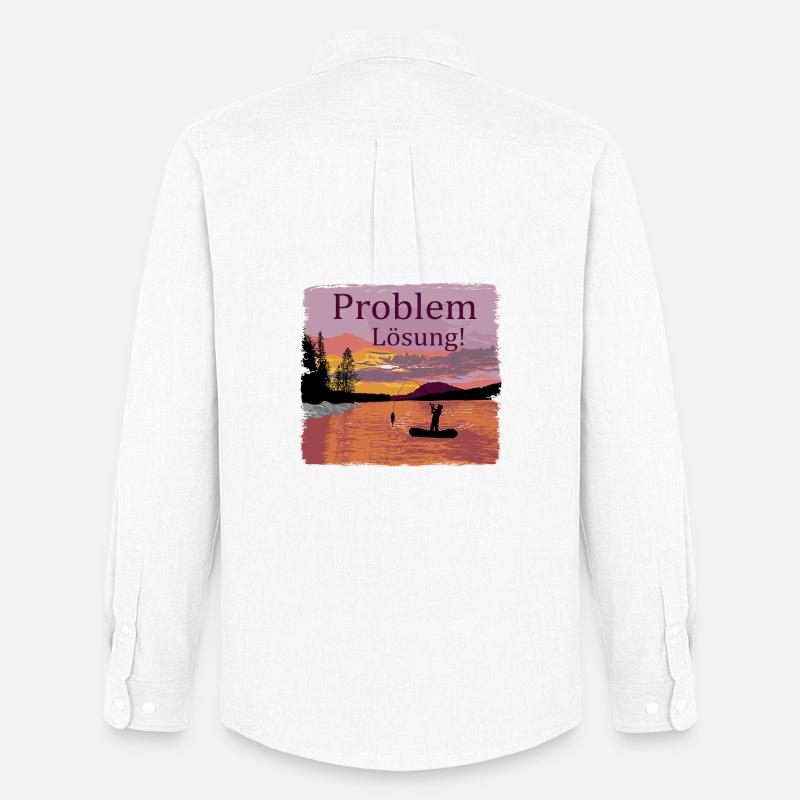 Problem Lösung Angeln - Männer Oxford Hemd von Stanley/Stella - Weiß