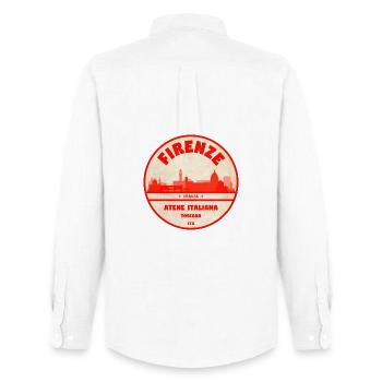 Florence Vintage City Seal - Men's Oxford Shirt by Stanley/Stella - white - Back - AI Model Male 185 dark (185cm)