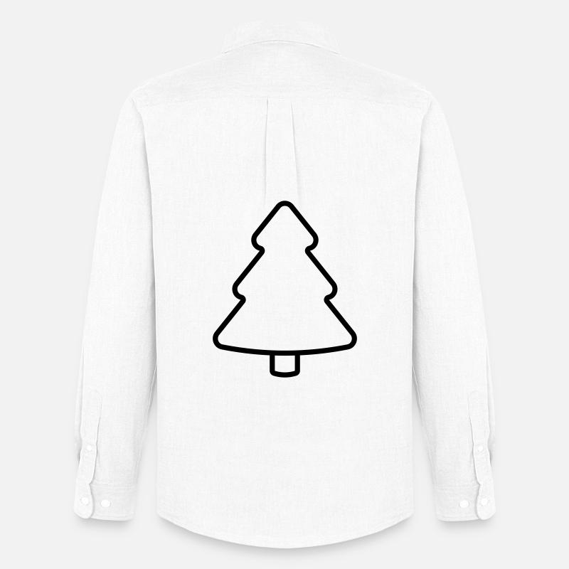 Tannenbaum Icon Weihnachtsbaum Kontur - Männer Oxford Hemd von Stanley/Stella - Weiß
