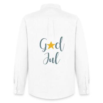 God Jul Stern Sweden Scandinavian Christmas - Men's Oxford Shirt by Stanley/Stella - white - Back - AI Model Male 185 dark (185cm)
