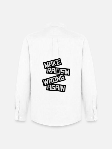 make racism wrong again - Men's Oxford Shirt by Stanley/Stella - white