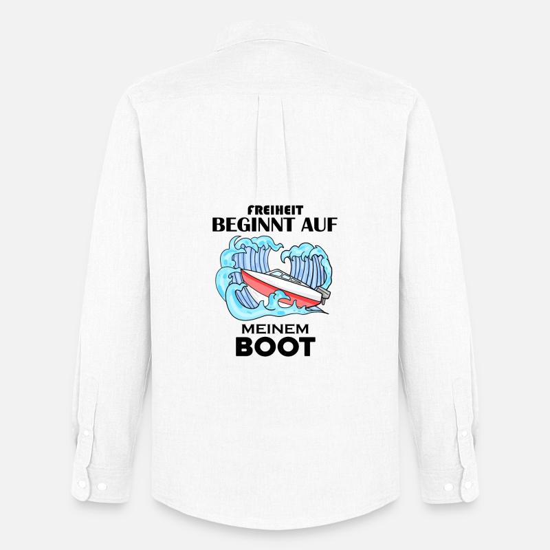 Boot Spruch Geschenk - Männer Oxford Hemd von Stanley/Stella - Weiß
