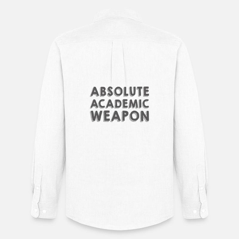 Studenten Absolute Academic Weapon - Männer Oxford Hemd von Stanley/Stella - Weiß