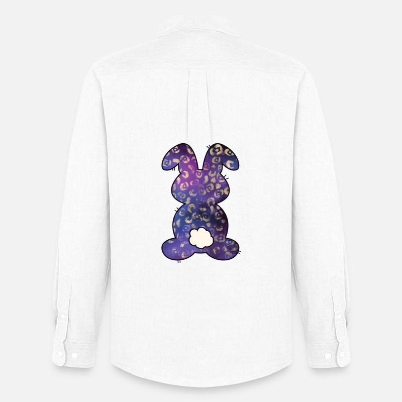 Leopard Pattern Rabbit Easter - Men's Oxford Shirt by Stanley/Stella - white