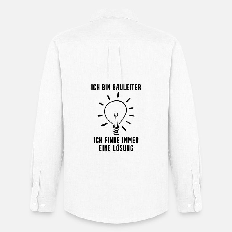Bauleiter Geschenk - Männer Oxford Hemd von Stanley/Stella - Weiß