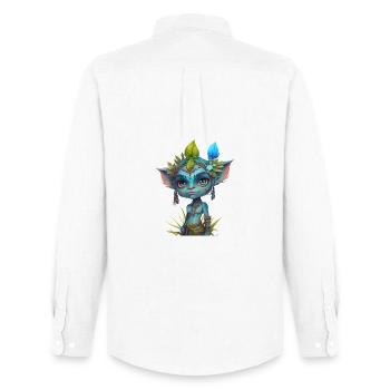Avatar The Way of Water, cute character, navi - Men's Oxford Shirt by Stanley/Stella - white - Back - AI Model Male 185 dark (185cm)