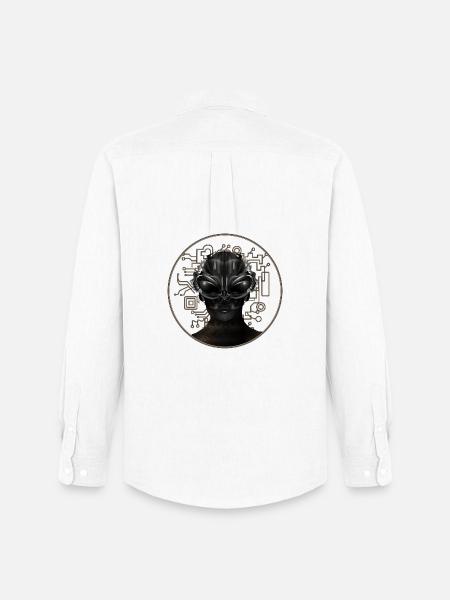 Portrait impressionnant d’un extraterrestre - Chemise Oxford homme Stanley/Stella - blanc
