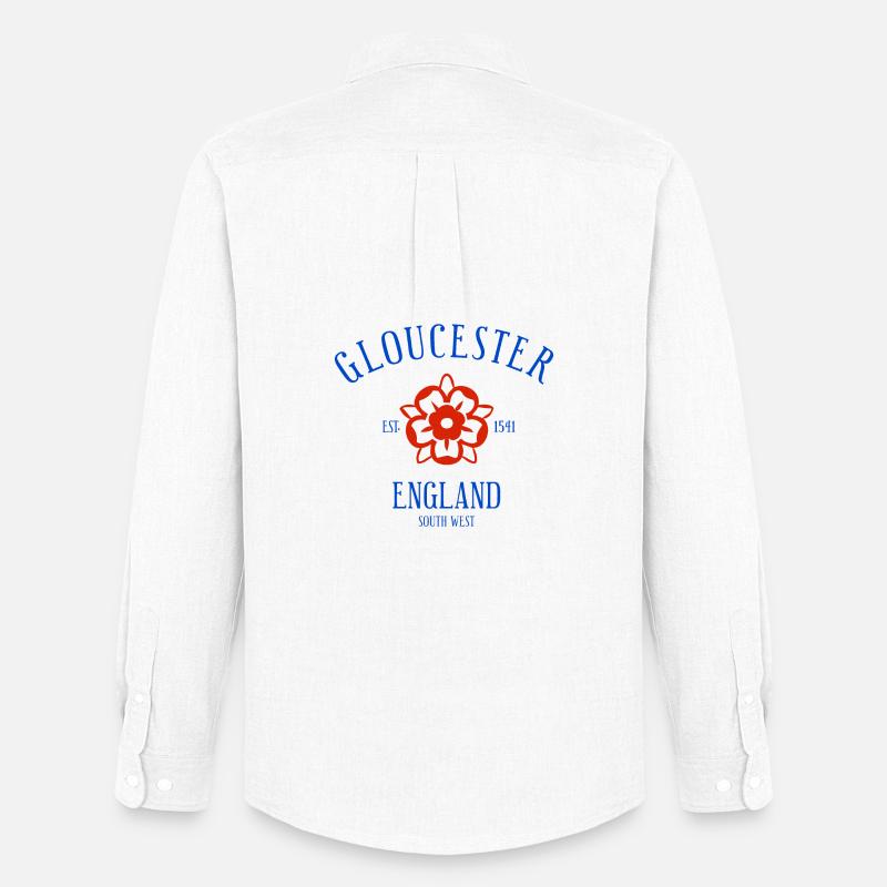 GLOUCESTER England - Männer Oxford Hemd von Stanley/Stella - Weiß