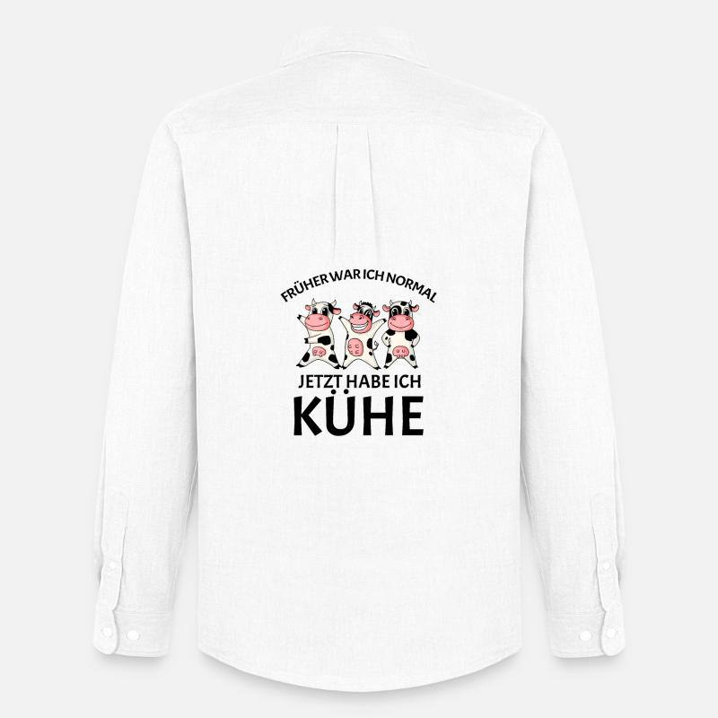 Kuh Kühe Rind - Männer Oxford Hemd von Stanley/Stella - Weiß