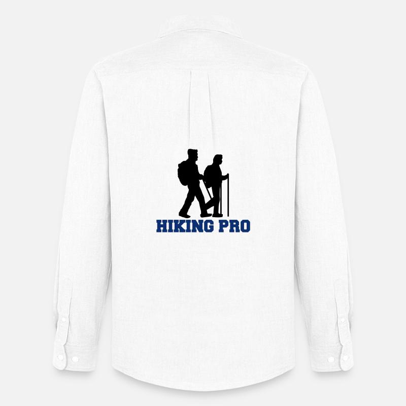 Wnaderer Gipfel Statement Wandern Bergsteigen - Männer Oxford Hemd von Stanley/Stella - Weiß