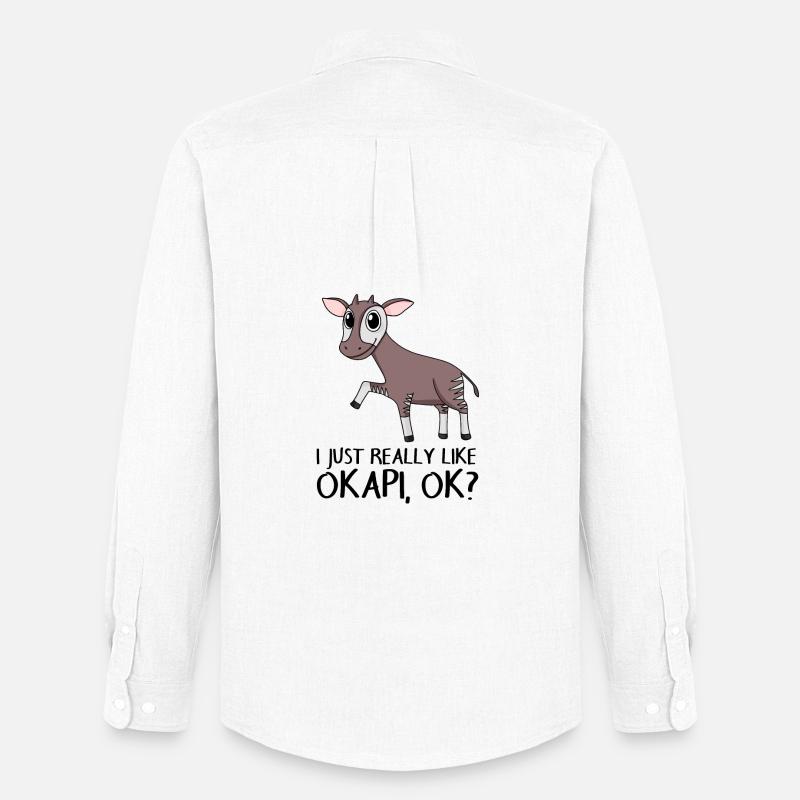 Okapi - Männer Oxford Hemd von Stanley/Stella - Weiß