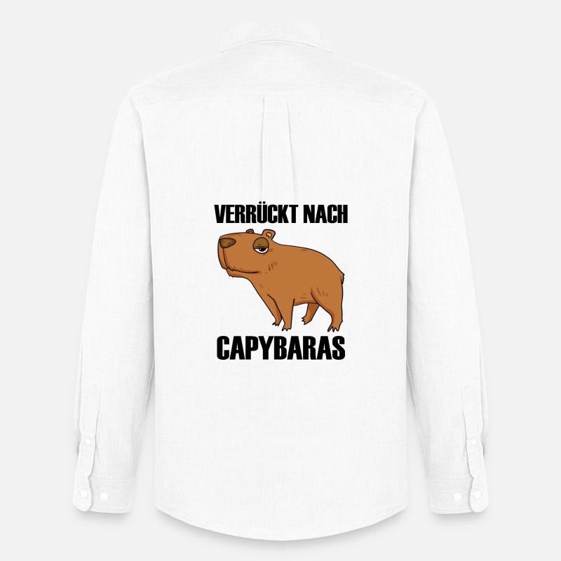 Capybara Wasserschwein Geschenk - Männer Oxford Hemd von Stanley/Stella - Weiß