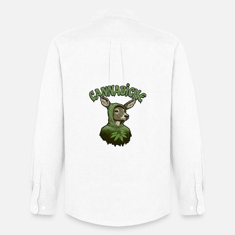 Cannabiche 03 - Männer Oxford Hemd von Stanley/Stella - Weiß