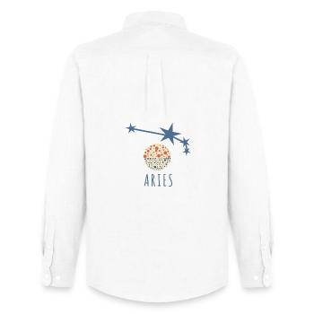 The constellation of Aries - Men's Oxford Shirt by Stanley/Stella - white - Back - AI Model Male 185 dark (185cm)