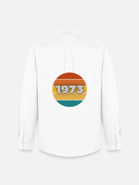1973, year of birth, 50 years - Men's Oxford Shirt by Stanley/Stella - white