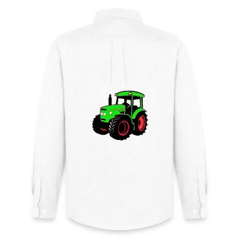 Tractor - Men's Oxford Shirt by Stanley/Stella - white - Back - AI Model Male 185 dark (185cm)
