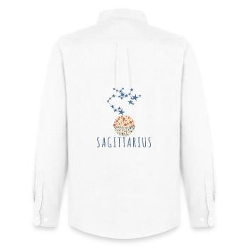 The constellation of Sagittarius - Men's Oxford Shirt by Stanley/Stella - white - Back - AI Model Male 185 dark (185cm)