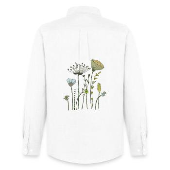Dried flowers - Men's Oxford Shirt by Stanley/Stella - white - Back - AI Model Male 185 dark (185cm)