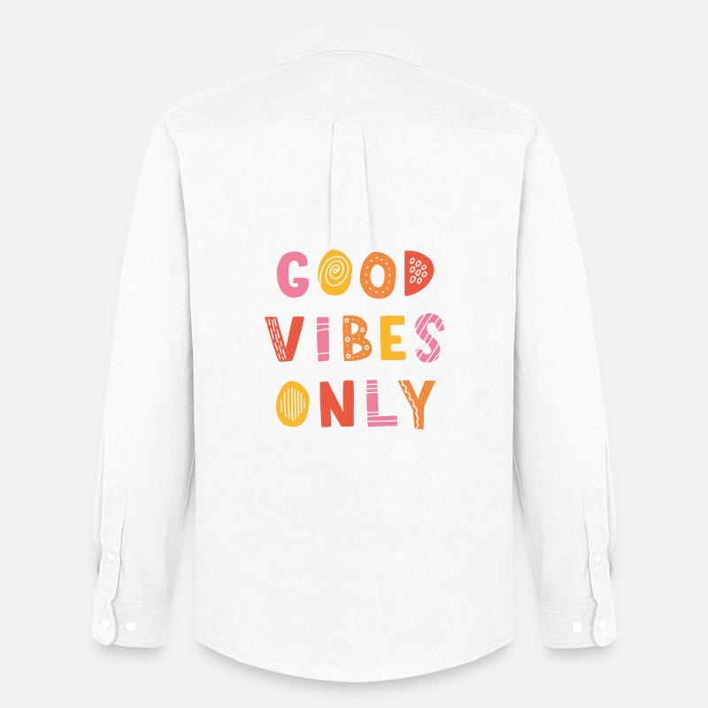 good-vibes-only - Männer Oxford Hemd von Stanley/Stella - Weiß