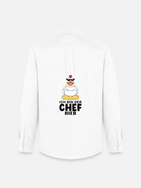 cooles Huhn Chef Spruch - Männer Oxford Hemd von Stanley/Stella - Weiß