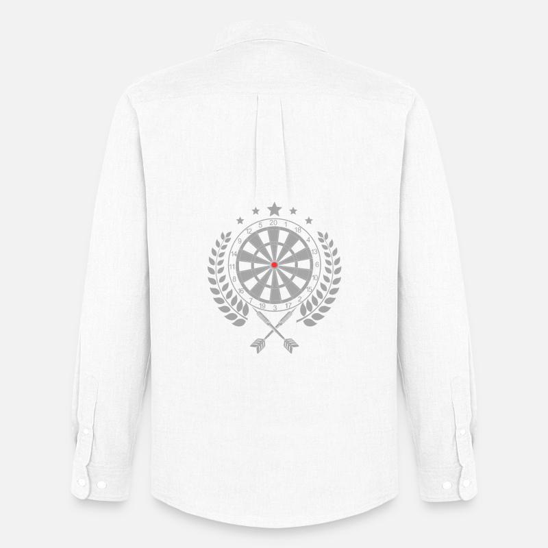 Darts - Darts Lover Apparel - Männer Oxford Hemd von Stanley/Stella - Weiß