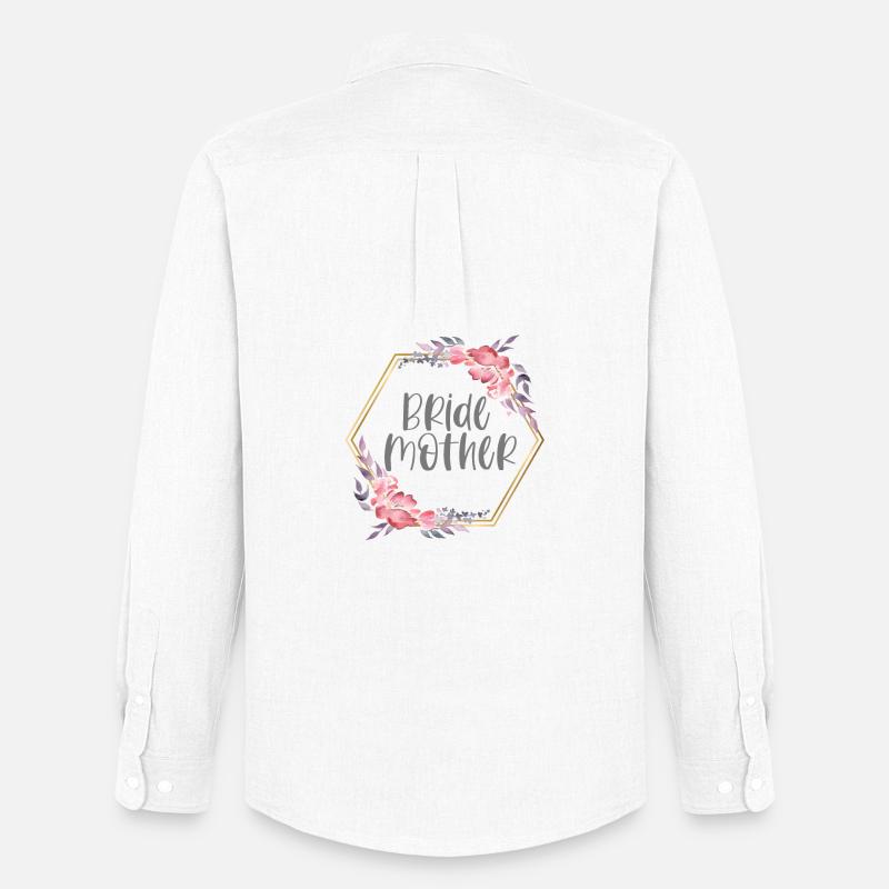 Hochzeit Brautmutter Bride Mother Geschenk - Männer Oxford Hemd von Stanley/Stella - Weiß