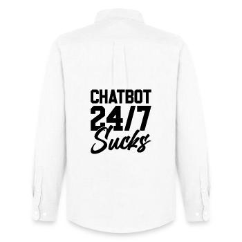 ChatBot 24/7 Sucks - Men's Oxford Shirt by Stanley/Stella - white - Back - AI Model Male 185 dark (185cm)
