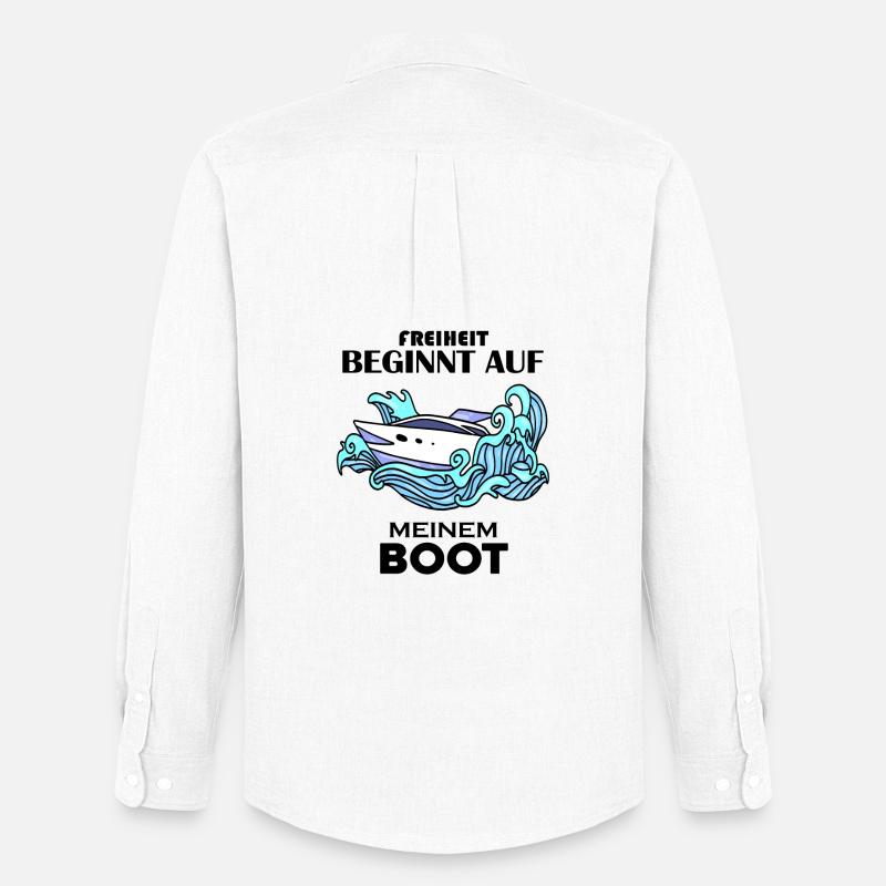Boote Motorboot - Männer Oxford Hemd von Stanley/Stella - Weiß
