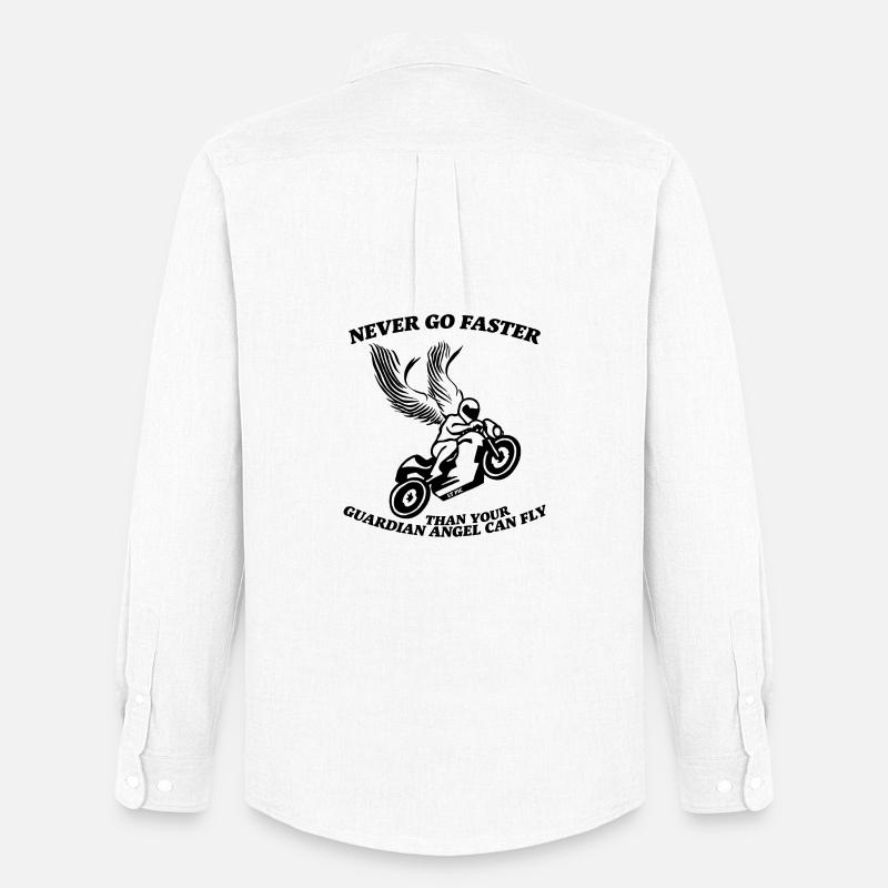 Non andare mai più veloce di quanto il tuo angelo custode possa volare - Stanley/Stella Camicia Oxford uomo - bianco