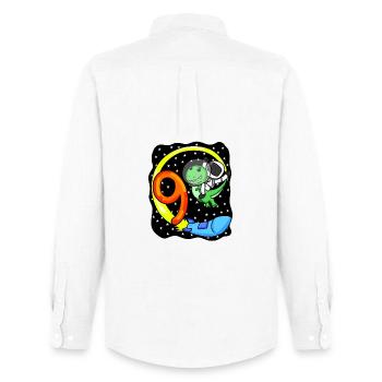 9 Birthday Boy Astronaut - Nine Years - Men's Oxford Shirt by Stanley/Stella - white - Back - AI Model Male 185 dark (185cm)
