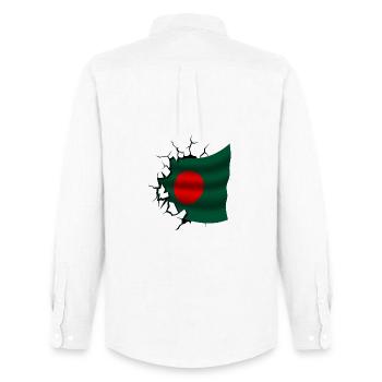 Bangladesh - Bangladesh - Drapeau - Chemise Oxford homme Stanley/Stella - blanc - Dos - AI Model Male 185 dark (185cm)
