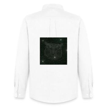 originelle Raubkatzen shirts, weißer bengal Tiger - Männer Oxford Hemd von Stanley/Stella - Weiß - Hinten - AI Model Male 185 dark (185cm)