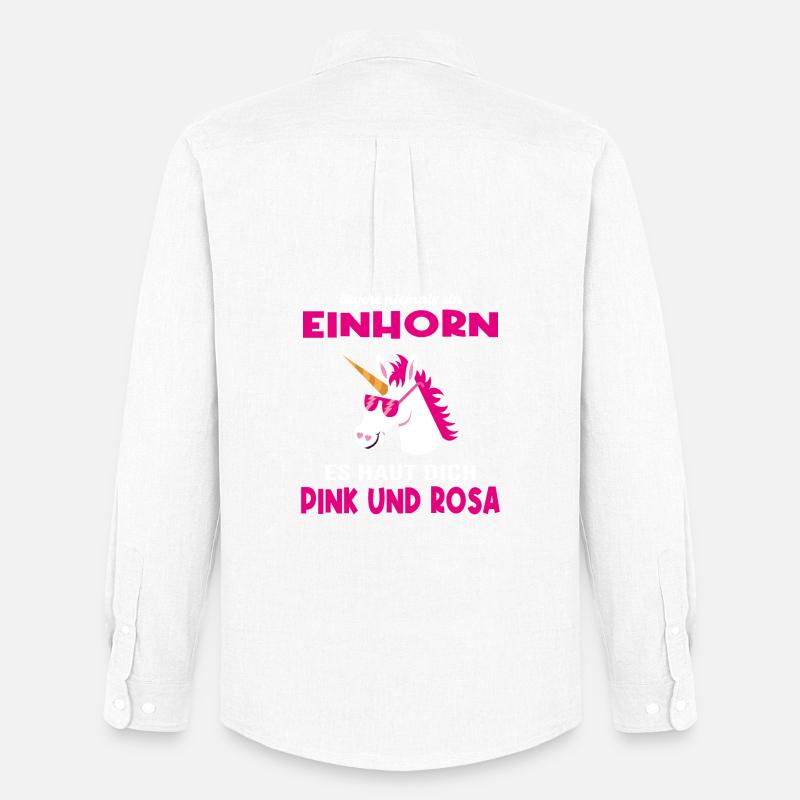 Einhorn ärgern lustiger Spruch Geschenkidee - Männer Oxford Hemd von Stanley/Stella - Weiß