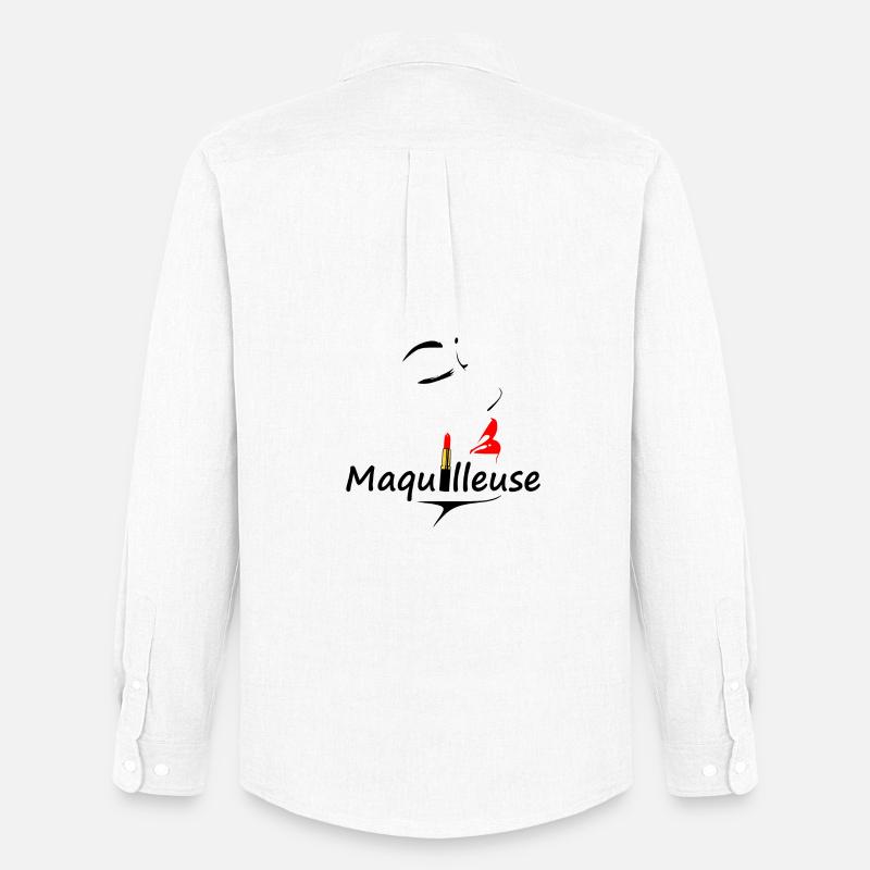 Visagist - Männer Oxford Hemd von Stanley/Stella - Weiß