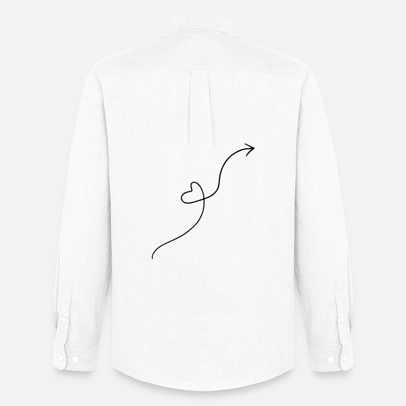 Herzpfeil - Männer Oxford Hemd von Stanley/Stella - Weiß