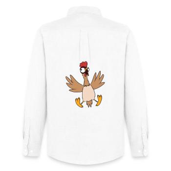 Chicken - Men's Oxford Shirt by Stanley/Stella - white - Back - AI Model Male 185 dark (185cm)