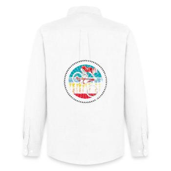 Mountain bicycle - Men's Oxford Shirt by Stanley/Stella - white - Back - AI Model Male 185 dark (185cm)