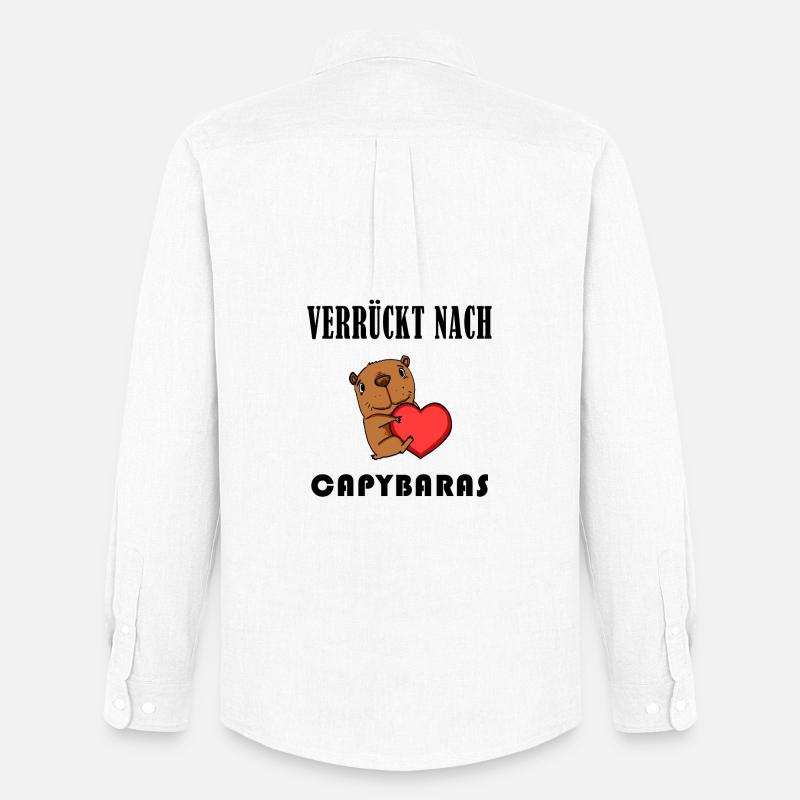 Capybara Wasserschwein Geschenk - Männer Oxford Hemd von Stanley/Stella - Weiß