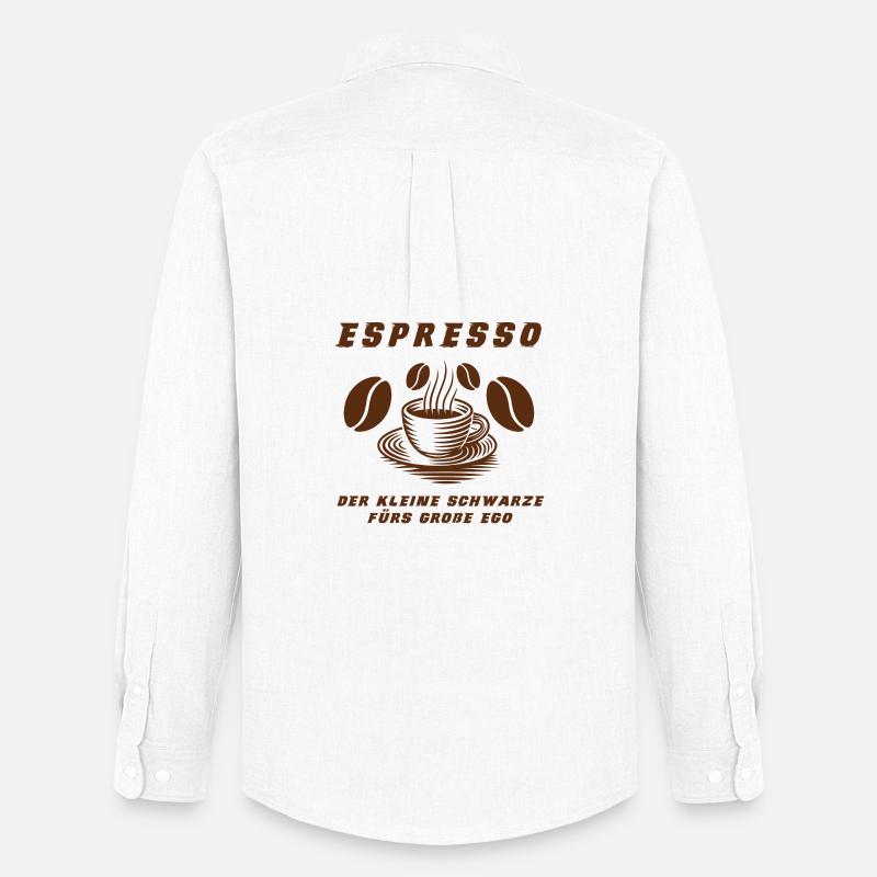Espresso Design - Männer Oxford Hemd von Stanley/Stella - Weiß