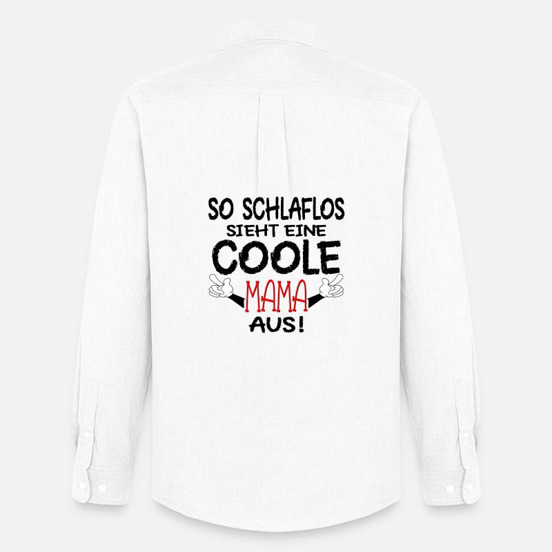 SCHLAFLOSE MAMA - SCHWANGERSCHAFT MUTTER - Männer Oxford Hemd von Stanley/Stella - Weiß