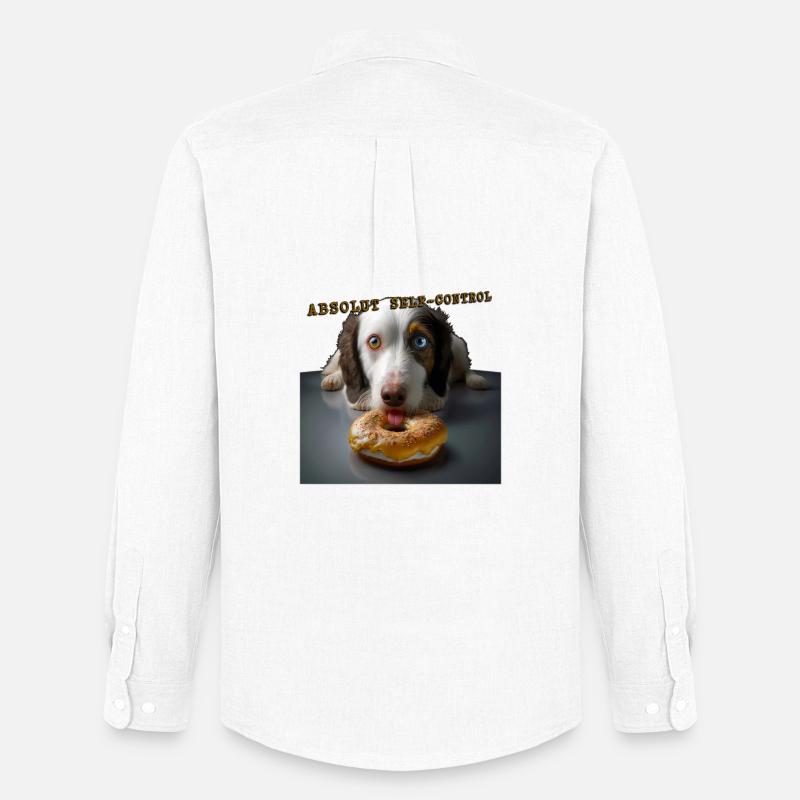 Absolut Selbstkontrollhund 01 - Männer Oxford Hemd von Stanley/Stella - Weiß