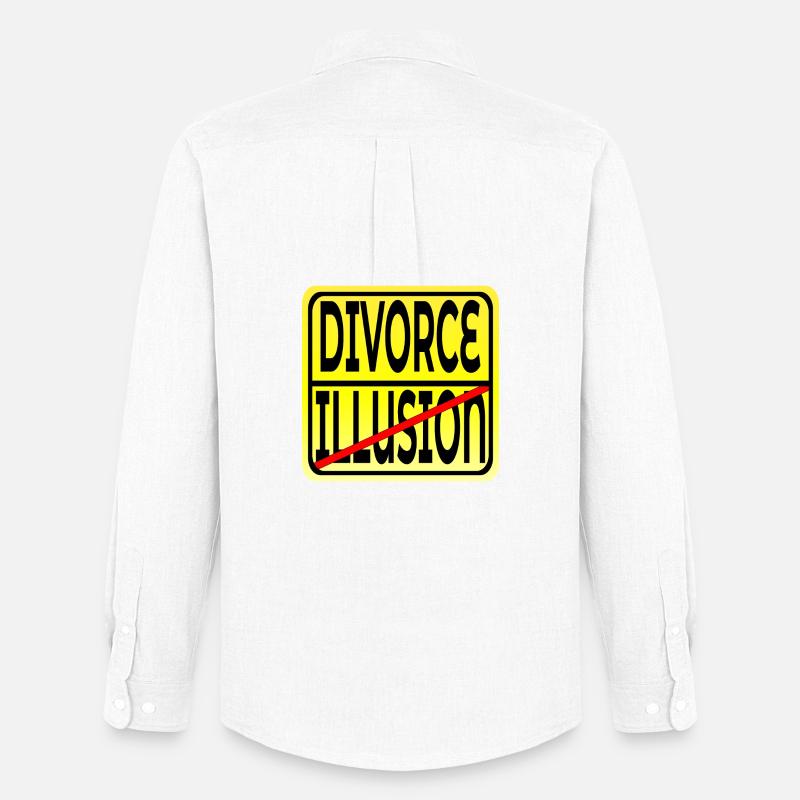 ILLUSION EHE SCHEIDUNG - Männer Oxford Hemd von Stanley/Stella - Weiß