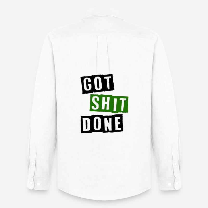 Got shit done - Männer Oxford Hemd von Stanley/Stella - Weiß