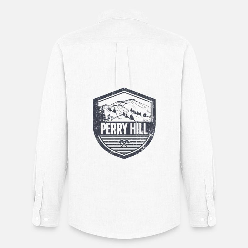 Perry Hill Bergabzeichen - Männer Oxford Hemd von Stanley/Stella - Weiß
