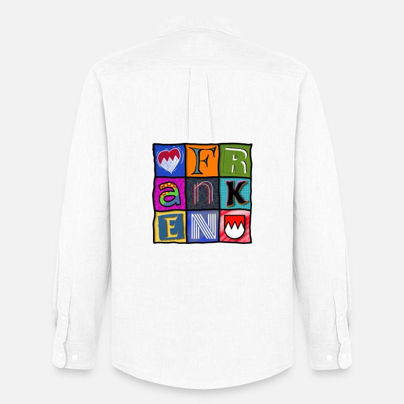 Franken - Pop-Art - cool - Männer Oxford Hemd von Stanley/Stella - Weiß