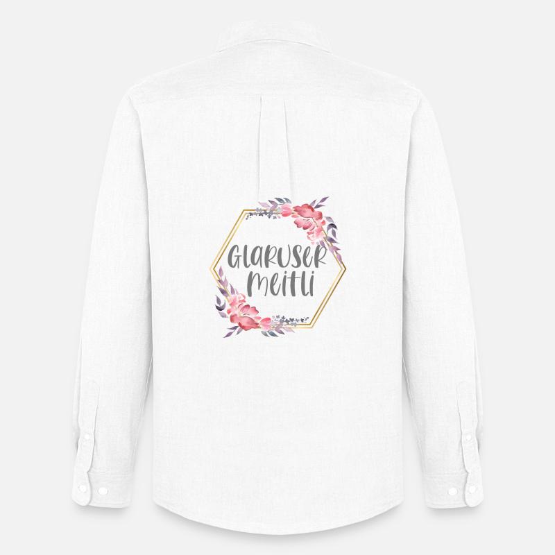 Schweiz Glarus Mädchen Heimat Geschenk - Männer Oxford Hemd von Stanley/Stella - Weiß