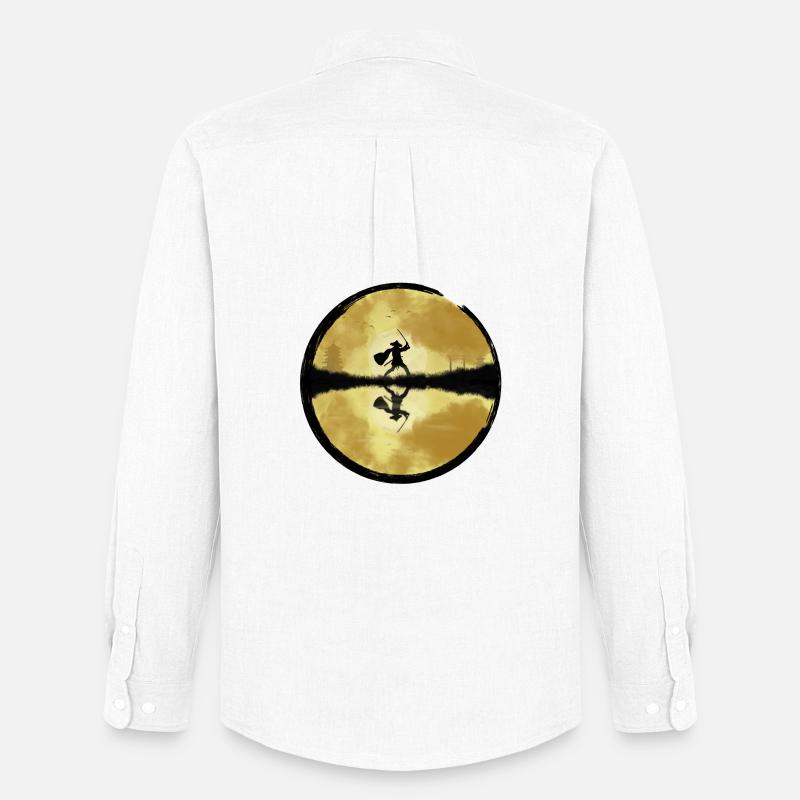 Samurai - Männer Oxford Hemd von Stanley/Stella - Weiß