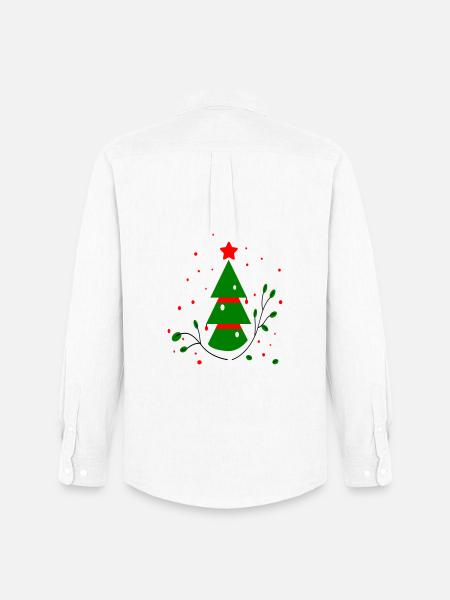 Noël, Arbre De Noël - Chemise Oxford homme Stanley/Stella - blanc